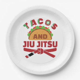 Tacos and Jiu Jitsu Paper Plate