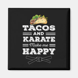 Tacos And Karate Funny Taco Lover Gift Martial Art Magnet