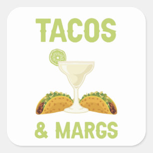 Tacos And Margs Square Sticker