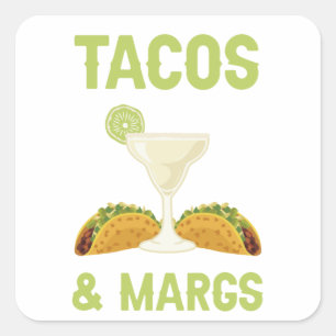 Tacos And Margs Square Sticker