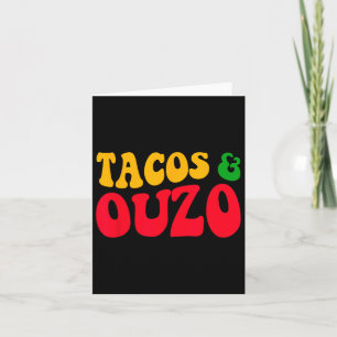 Tacos And Ouzo Retro Funny Greek Easter Cinco De M Card