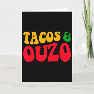 Tacos And Ouzo Retro Funny Greek Easter Cinco De M Card