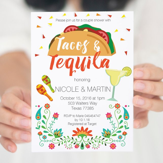 Tacos and Tequila Couple Shower Invitation (Creator Uploaded)