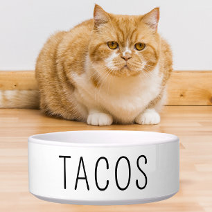 Tacos and Tequila Dog Bowl Funny Cat Gift Pet Food