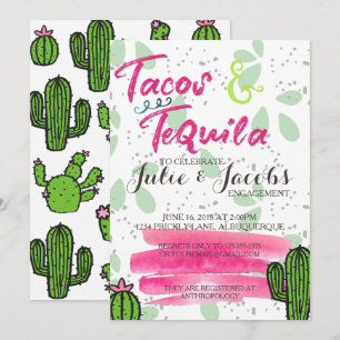 Tacos and Tequila Engagement Party Invitation