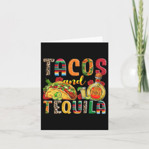 Tacos And Tequila Funny Drinking Taco Mexican Food Card