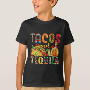 Tacos And Tequila Funny Drinking Taco Mexican Food T-Shirt