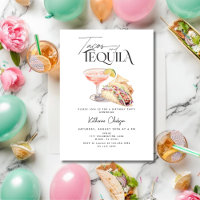 Tacos And Tequila Margarita Birthday Invitation