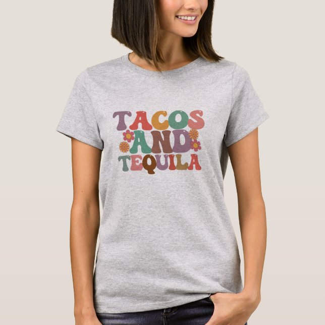 Tacos and Tequila Mexican Fiesta T-Shirt (Front)