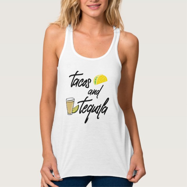 Tacos and Tequila Womens Graphic Singlet (Front)