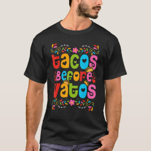 Tacos Before Vatos Funny Anti Valentine's Day Food T-Shirt