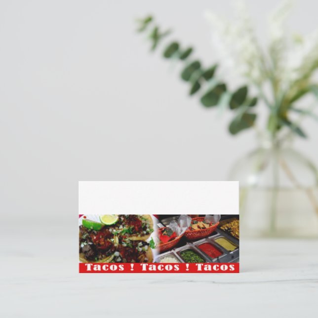 Tacos Business Card (Standing Front)