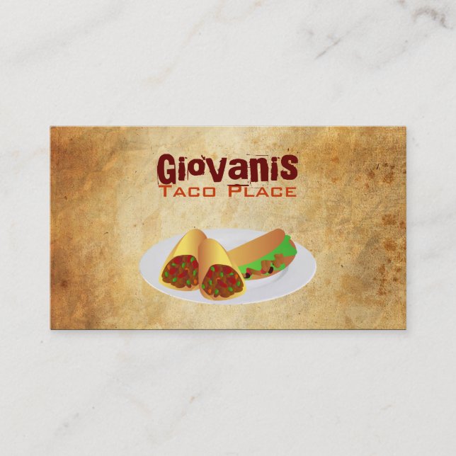 Tacos Business Cards (Front)