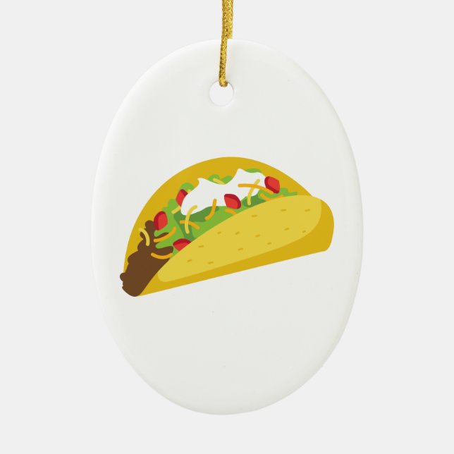 Tacos Ceramic Tree Decoration (Front)