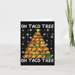 Tacos Christmas Tree Funny Xmas Foodie Mexican Men Card