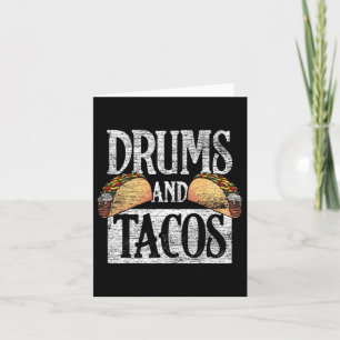 Tacos Cinco De Mayo Music Drummer Drums  Card