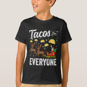 Tacos For Everyone Christmas Taco Funny Xmas Santa T-Shirt