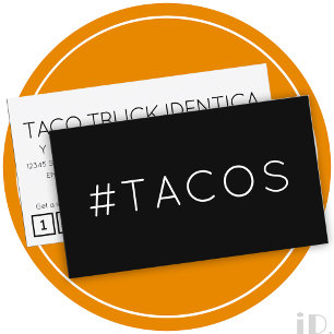 #TACOS hashtag loyalty punch card