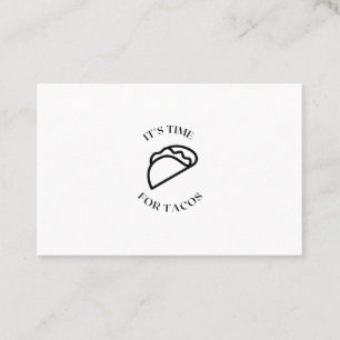 Tacos Mexican fast food time Business Card
