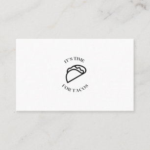 Tacos Mexican fast food time Business Card