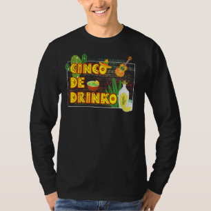 Tacos Mexico Sombrero Cinco De Drinko Mayo T-Shirt