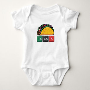 Tacos Periodic, Funny Taco Baby, Cute Periodic  Baby Bodysuit