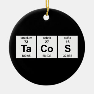 TaCoS Periodic Table Ceramic Tree Decoration