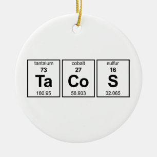 TaCoS Periodic Table Ceramic Tree Decoration
