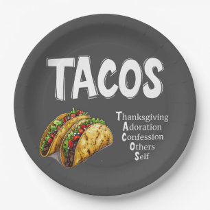 TACOS Prayer Paper Plate