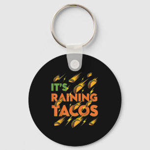 Tacos Raining Funny Mexican Food Humour Street Tac Key Ring