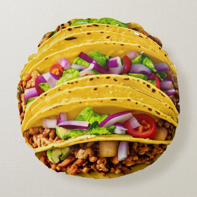 Tacos Round Cushion (Front)