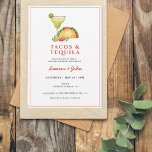 Taco's & Tequila couples shower  Invitation<br><div class="desc">Fun Hand painted watercolor margarita and taco couples shower invitation.

Customise  by clicking on the "Edit this design template" boxes on the right hand side of the item,  or click the blue "Customise it" button to arrange the text,  change the fonts and colours</div>