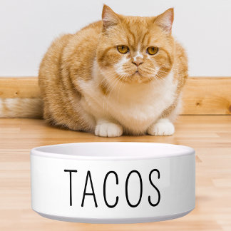 Tacos Tequila Funny Dog Cat Pet Lover Gifts Food Bowl