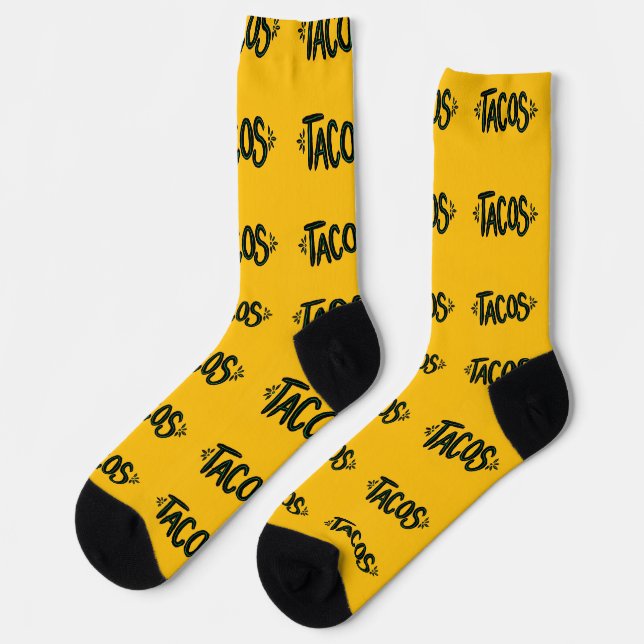 Tacos Text on the socks (Left)