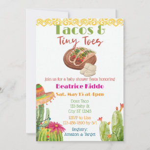 Tacos & Tiny Toes Baby Shower Invitation