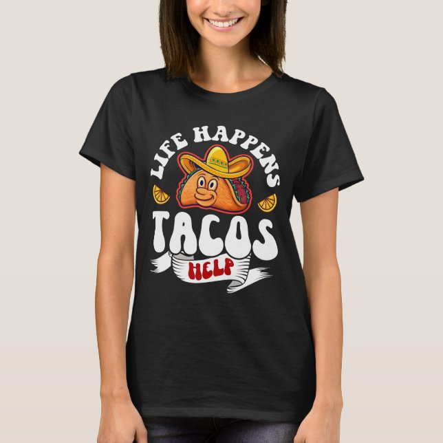 Tacos typography vector design taco vector graphic T-Shirt (Front)
