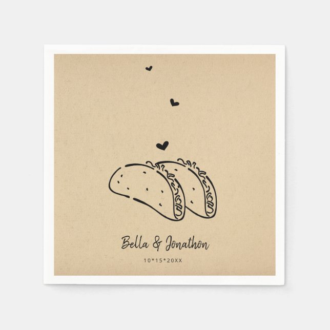 Tacos Wedding Napkin (Front)