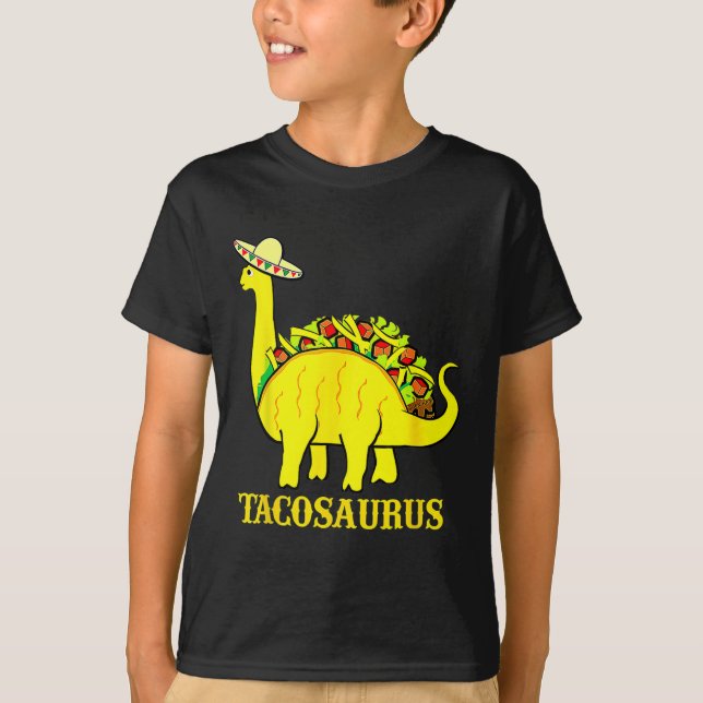Tacosaurus Cinco De Mayo Shirt Funny Taco Dinosaur (Front)
