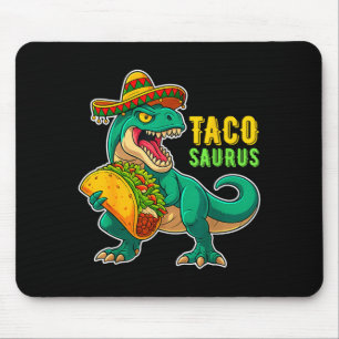 Tacosaurus dinosaur taco funny dino cinco de mayo mouse pad
