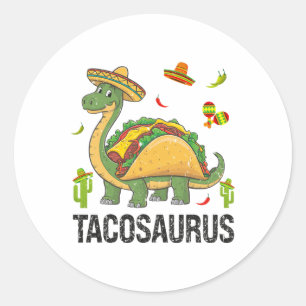 Tacosaurus Dinosaur Taco T Rex Funny Cinco De Mayo Classic Round Sticker
