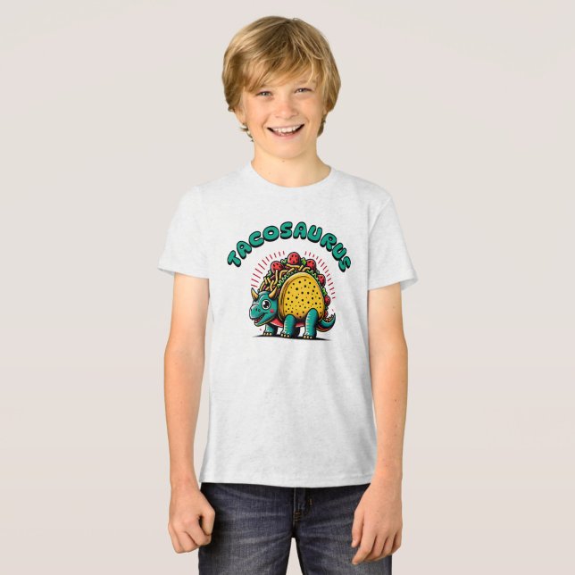 Tacosaurus Funny Dinosaur Tri-Blend Shirt (Creator Uploaded)