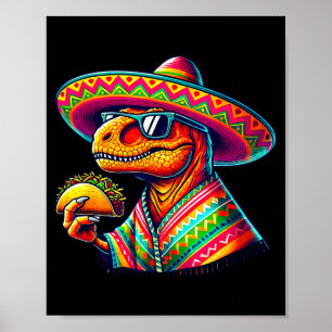 Tacosaurus taco dinosaur cinco de mayo mexicanTaco Poster