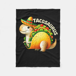 Tacosaurus taco dinosaur dino cinco de mayo mexica fleece blanket