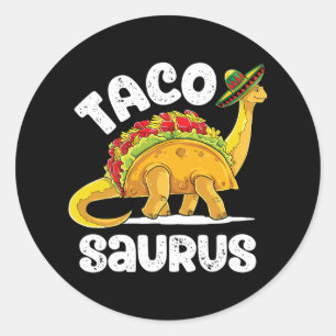 Tacosaurus Taco Dinosaur T Rex Funny Cinco De Mayo Classic Round Sticker