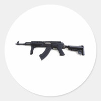 Tactical AK47 Assault Rifle Left Profile Sticker