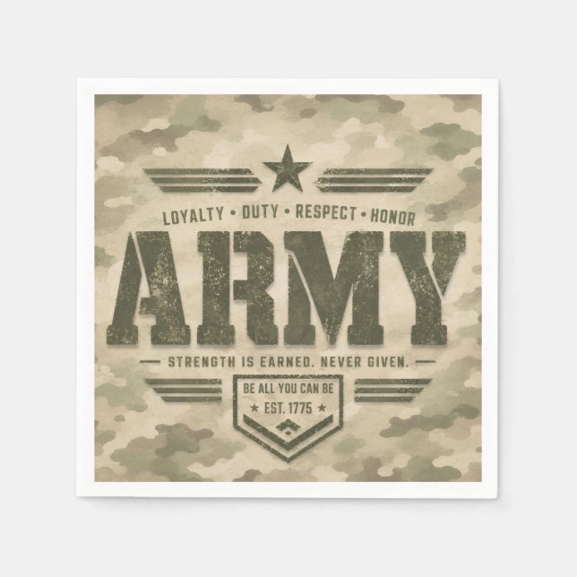 Tactical Army Design Napkin (Front)