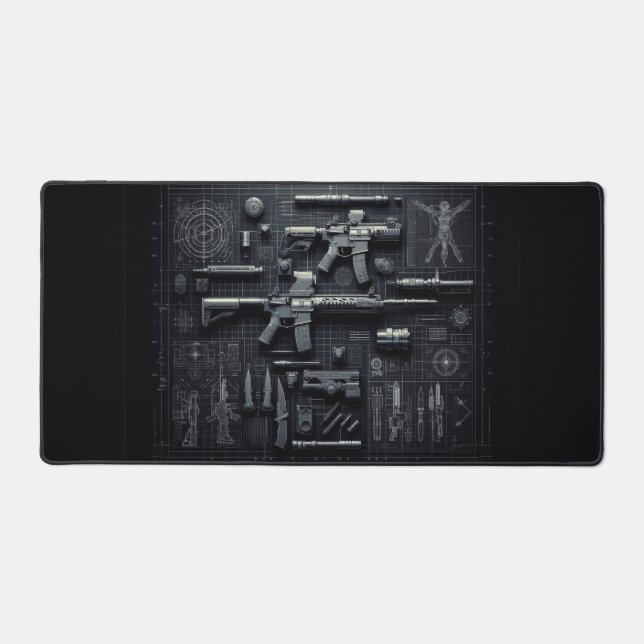 Tactical Black Ops Design Desk Mat (Front)