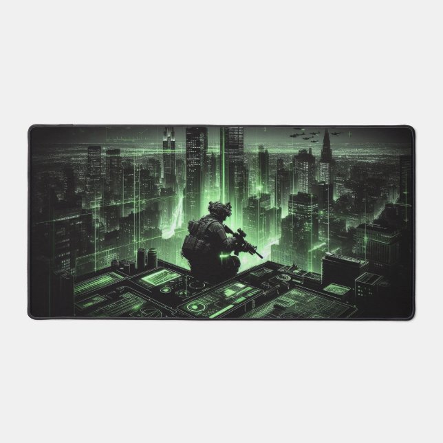 Tactical Black Ops Design Desk Mat (Front)