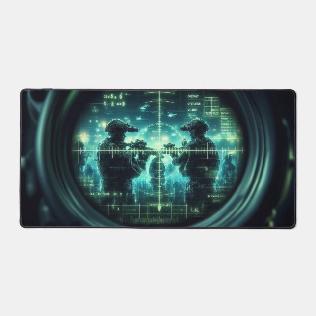 Tactical Black Ops Design Desk Mat (Front)