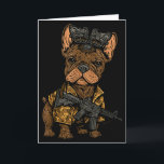 Tactical Frenchie Funny Dog Bulldog With Nvg Meme  Card<br><div class="desc">Tactical Frenchie Funny Dog Bulldog With Nvg Meme</div>